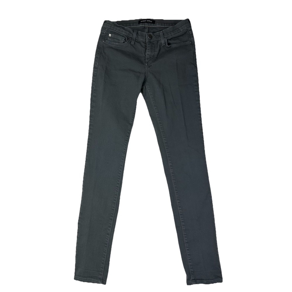 Angry Rabbit Women's Gray Skinny Jeans Made in USA Size 27 / 5